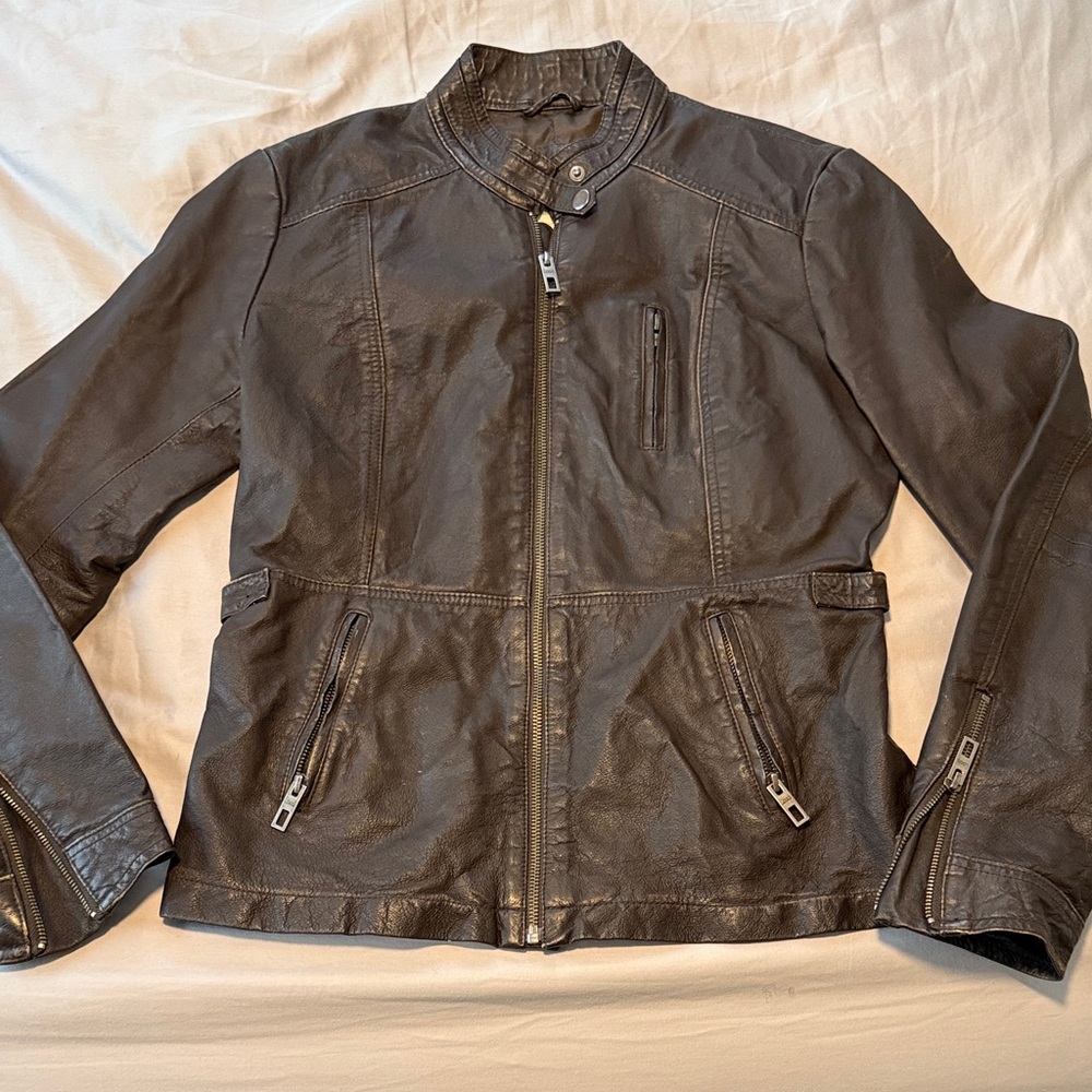 H&M Dark Brown Leather Jacket